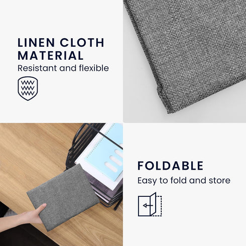 6020e 6055e kwmobile Linen Dust Cover Compatible with HP Envy / Envy Dust Cover - Printer Protection - Dark Grey
