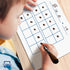 SCRIBBLEDO Dry Erase Ten Frame Area Model Board 9" x 12", Double Sided for Kids Math Practice