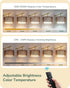 Dimmable Bulb, EDISHINE Rattan Arc Floor Lamp with Remote, Gold Farmhouse Standing Lamps for Living Room, Rattan