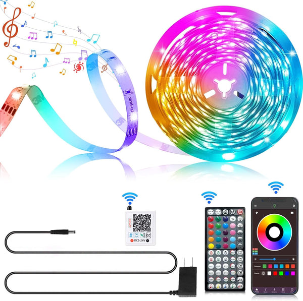 Ledagic Led Lights for Bedroom 60ft 540Leds Music Sync Color Changing Led Strip