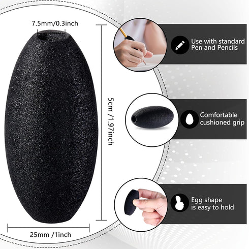 Zonon 6 Writing Aid Trainer for Adults Foam Egg Grips Pen Cushioned Holders Writing Aid Trainer for Handwriting Drawing