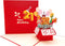 iGifts And Cards Happy 21st Red Birthday Party Box - 3D Pop Up Greeting Card for Unique Celebration, Balloons, Gifts