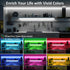 8 Counter, 13ft LAFULIT PCS RGB Under Cabinet Lights Kit, App and Remote Control Led Strip Lights, Music Sync Color