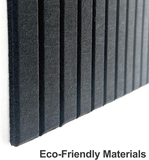 Large Cork Board for Office Wall Decor, 8 Pack Felt Wall Tiles with Slat Wall Paneling & Push Pins