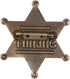 Toy Sheriff Badge for Kids, Metal Western Deputy Sheriff Badge, Old West Prop (Dark Bronze)