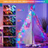 33ft 100 JMEXSUSS LED Color Changing String Lights Plug in, Warm White & Multicolor Christmas Tree Lights Indoor