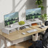 3 DT108008WW FITUEYES Dual Monitor Stand Shelf Computer Monitor Riser, Wood Desktop Stand with Adjustable Length