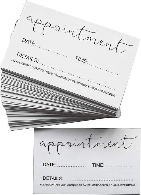 RXBC2011 Appointment Reminder Cards, Pack of 100 for Beauty Makeup Hair Nail Salon and Therapist