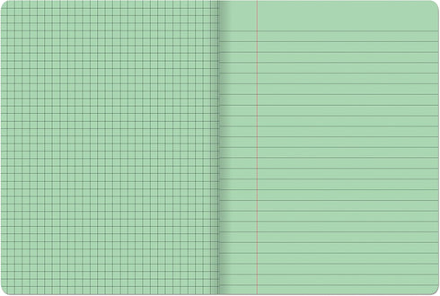 Pacon Green Dual Ruled Composition Book, 1/4" Grid & 3/8" Wide Ruled, 100 Sheets, 9-3/4" x 7-1/2"
