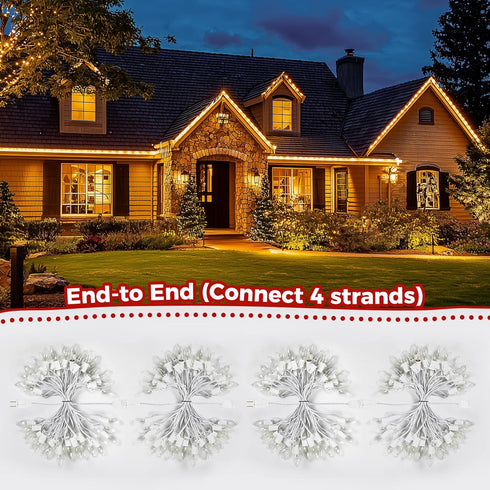 C9 25FT 25 C9 Minetom Clear Christmas String Lights, Blubs Bright & Warm Outdoor Christmas Lights, Long Life String