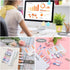 Outus Cute Sticky Notes, Paper Clips, Gel Ink Pens, Cartoon Stickers - Cat Lovers Stationery Supplies