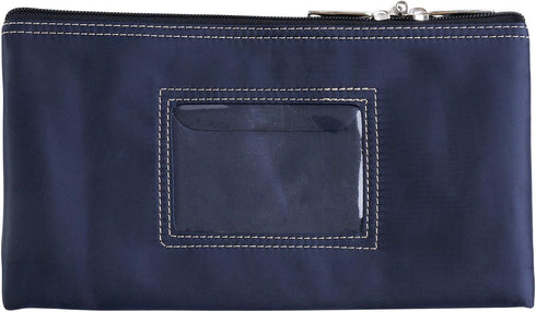 Lockable Bank Deposit Bag with Upgraded Zipper, Multi-Purpose Storage Zipper Pouch in Dark Blue