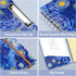 Rimilak Spiral Clipboard Folio with Refillable Lined Notepad, 14.5 x 9.8 Inch, Starry Sky Design