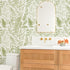 17.7''x354'' VEELIKE Vintage Green Fern Peel and Stick Wallpaper Tropical Herbs Leaf Wallpaper for Bedroom Powder Room