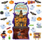 Halloween Classroom Bulletin Board Decorations - Cutouts Trick or Treat Pumpkin, Bat, Witch, Ghost, Castle