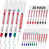 LYXMYGS 20 Pens,20mm PCS Long Head Deep Hole Marker Long Nib Marker, Longs Nose Markers, Waterproof Construction