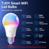 4 Pack Bulbs, Bulb Bulbs, 2700K-6500K, 9W(60W A19 E26 800LM, 2.4Ghz TJOY Smart Light Bluetooth WiFi Led Work with Alexa