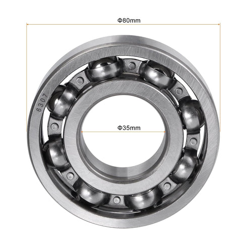 TOP-VIGOR 1Pcs 6307 Deep Groove Ball Bearings Z1, 35mm x 80mm x 21mm, Chrome Steel Skateboard Bearings
