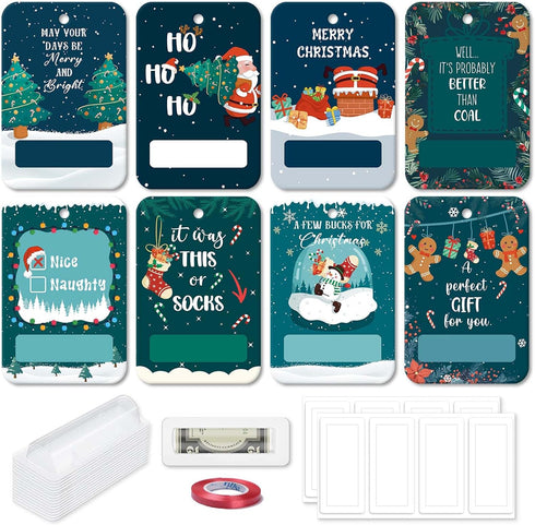 SuperShunhu Set of 8 Christmas Money Cards, Christmas Money Holders Gifts for