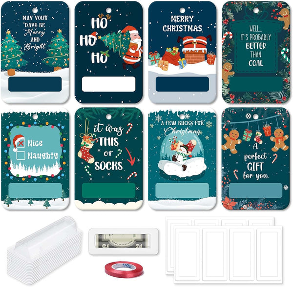 SuperShunhu Set of 8 Christmas Money Cards, Christmas Money Holders Gifts for