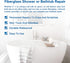 3.7oz Fiberglass Tub Repair Kit (Color Match) for Shower, Sink, Bathtub, Quick Fix for Cracks, Chips, Almond