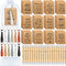 Spakon 192 Pcs/48 Set Christian Gifts Bulk Bible Verse Bamboo Pens Prayer Pocket Notebooks Christian Keychains with