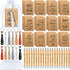 Spakon 192 Pcs/48 Set Christian Gifts Bulk Bible Verse Bamboo Pens Prayer Pocket Notebooks Christian Keychains with