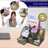 Mesh Desk Organizer with 6 Compartments and 1 Drawer, Multi-Functional Caddy Pen Holder for Home Office School Decor