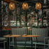 Bulb 4*AA Battery Operated Outdoor Chandelier for Gazebo Pendant Light with Remote Control LED Farmhouse Hanging Boho