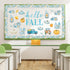 Faccito 70 Pcs Thanksgiving Bulletin Board Decorations Set, Hello Fall Cutouts, Blue Thanksgiving Cutouts, Watercolor