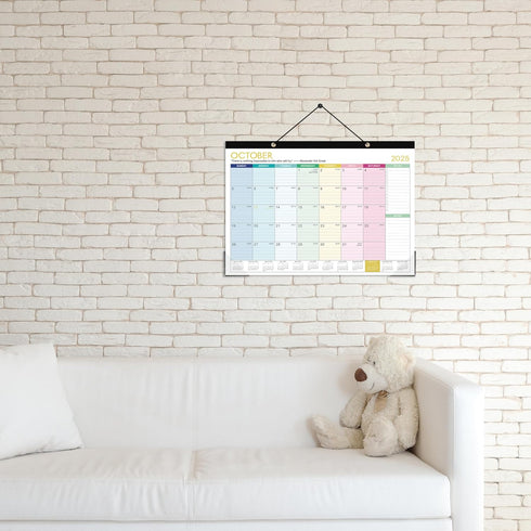 Calendar 2025-2026, 18 Monthly Desk/Wall Calendar, 16.8" x 12", July 2025 - December 2026, Thick Paper with Corner