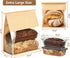 GOULIKFUL 50 Pack 12.2x10.6x6.1 Inches Packaging Extra Large Paper Bread Bags for Homemade Bread Sourdough Bags