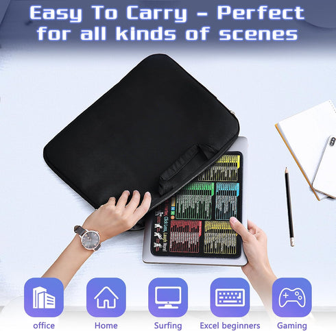 Yuhijoy (1, 11.8" 9.84") Excel Cheat Sheet Desk Pad - Mouse Pad - Excel Cheat Sheet Desk Mat, Non-Slip Base Mousepad