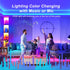 10" 2200mAh Closets LEPOTEC Wall Lights, Under Cabinet Lighting with Music Sync, Rechargeable Wireless Motion Sensor