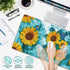 Modern Abstract Art Sunflowers Gaming Mouse Pad, XXL Large Desk Mouse Pad with Stitched Edges, Waterproof