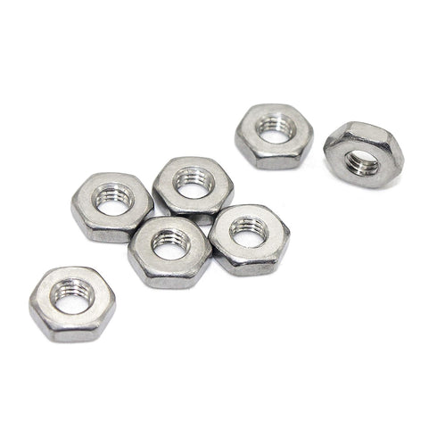 Fullerkreg 8-32 Nut,18-8 Tone,100 Hex Nut, Coarse Thread Hexagon Stainless Steel Hex Nut, Silver Pcs