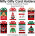 Set 8 Big Dot of Happiness Assorted Red and Green Holiday Cards, Christmas Money and Gift Card Sleeves, Nifty Gifty
