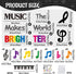 BeYumi Music Notes Border Decor - 108Pcs Back to School Music Notes Bulletin Board Set for Classroom