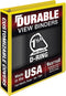 Samsill Durable 1.5 Inch D Ring Binder, Customizable Clear View Cover, Made in the USA, Yellow, Holds 350 Pages
