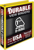 Samsill Durable 1.5 Inch D Ring Binder, Customizable Clear View Cover, Made in the USA, Yellow, Holds 350 Pages