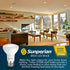 SUNPERIAN 6 Pack BR20 LED Bulb, 6W=50W, 2700K Warm White, 550 Lumens, Dimmable Flood Light Bulbs for Recessed Cans, Enclosed Fixture Rated, Damp Rated, UL Listed, E26 Standard Base by SUNPERIAN