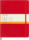 Moleskine Classic Notebook - Soft Cover, XL (7.5" x 9.5") Ruled/Lined, Scarlet Red, 192 Pages