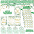 LemonSecret 60 Set 4 6 Inch 4 Greenery Thank You Card with Envelope Sticker x Design Luxurious Gold Employee