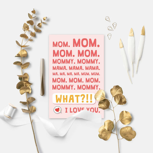 YIWANSIN Mommy Funny Mothers Day Card for Mom, Sweet and Humorous Mother Day Card for Mama Mum, Cute I Love You Mom