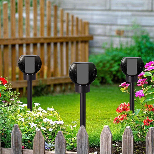 4 Pack Dynaming Solar Torch Lights Outdoor, Flickering Flame Christmas Pathway Solar Globe Lights, Auto On/Off Garden