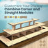 Store DS THE DISPLAY Corner Natural Wooden Tiered Display Stand for Vendor Events, Display Shelves for Craft Shows