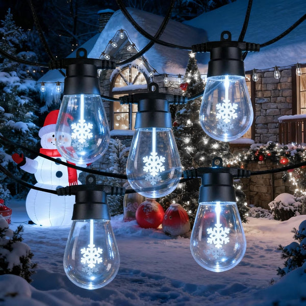 LED Outdoor String Lights, 50FT Patio Lights with 16Pcs Shatterproof S14 Bulb(1