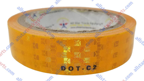 DOT-C2 Reflective Tape, Yellow/Orange Safety Hazard Caution Conspicuity Tape for School Bus, Truck, Trailer, Boat,