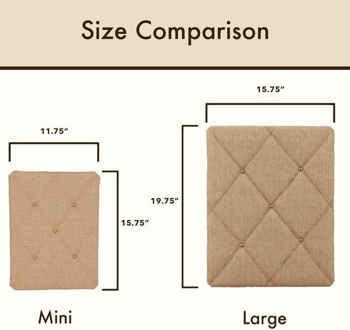 Burlap Covered Bulletin Picture & Memo Board, Criss-Cross Twine, 11.75 x 15.75