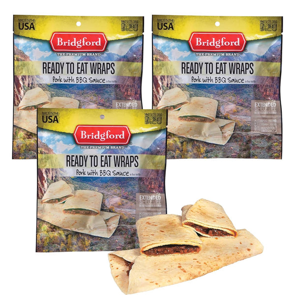 Bridgford BBQ Pork - Shelf-Stable High-Protein Survival Food in Convenient Packaging -